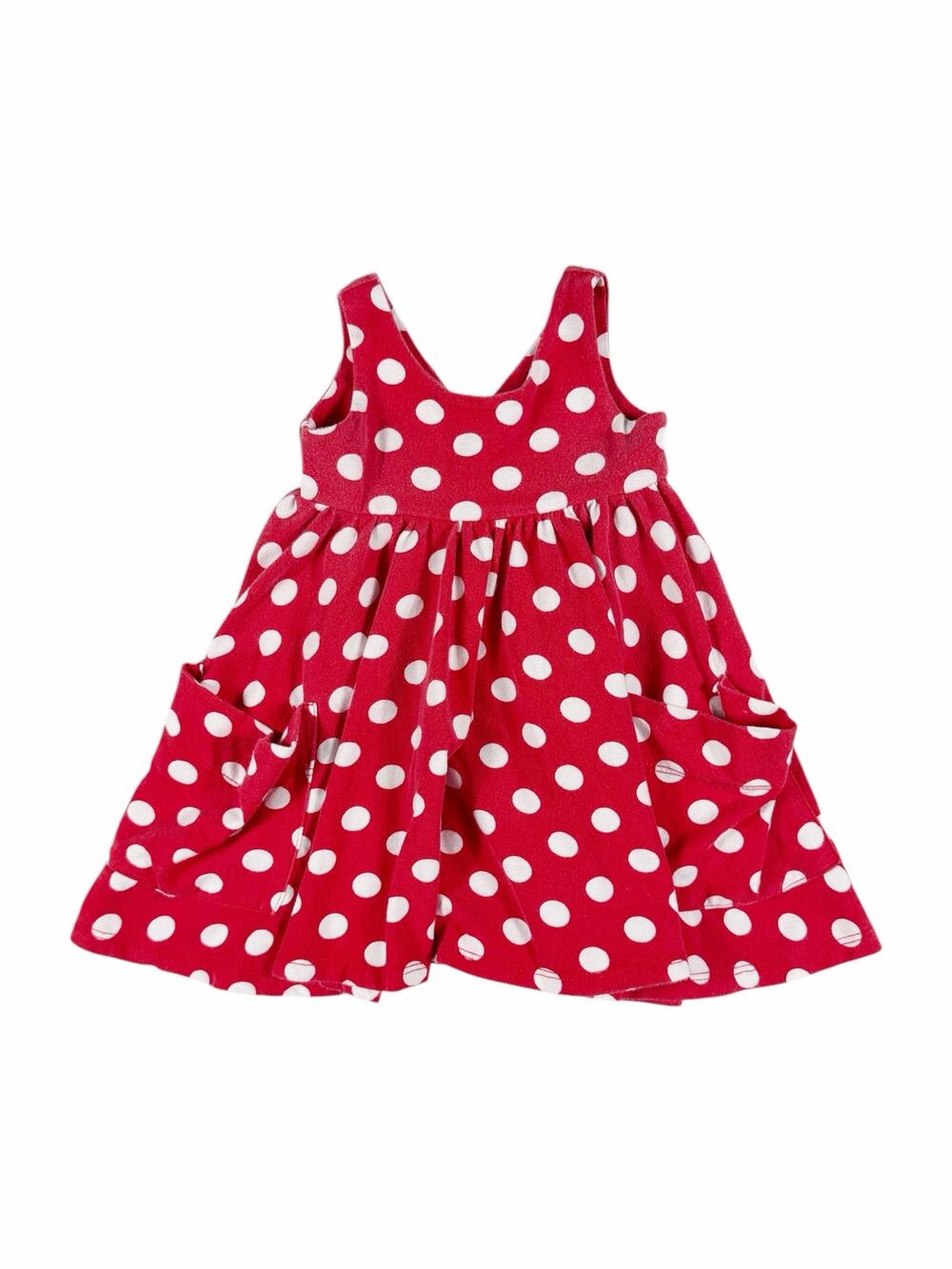 Remie Girl Red White Polka Dot Sleeveless Dress 12–18 Months